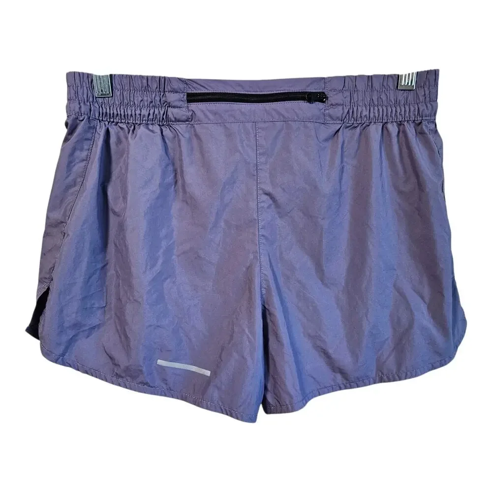 THE NORTH FACE Women's M Limitless Run Shorts Purple Zip Pocket Liner Brief